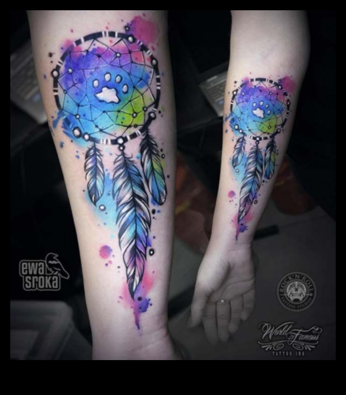 חלומות כרומטיים: קעקועים בצבעי מים שמקסימים בכל משיכה