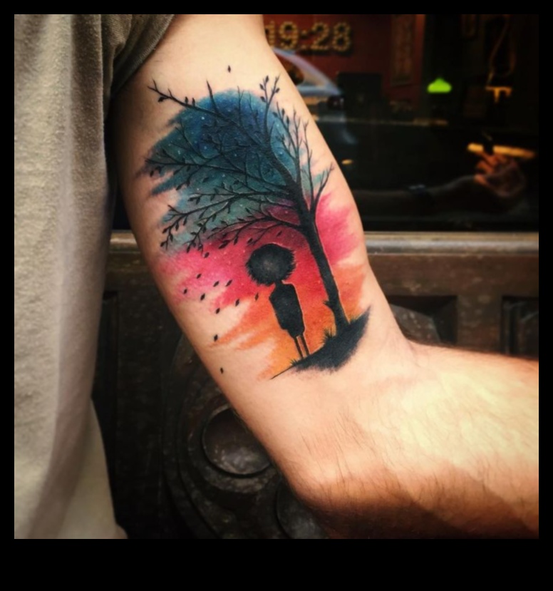 חלומות כרומטיים: קעקועים בצבעי מים שמקסימים בכל משיכה