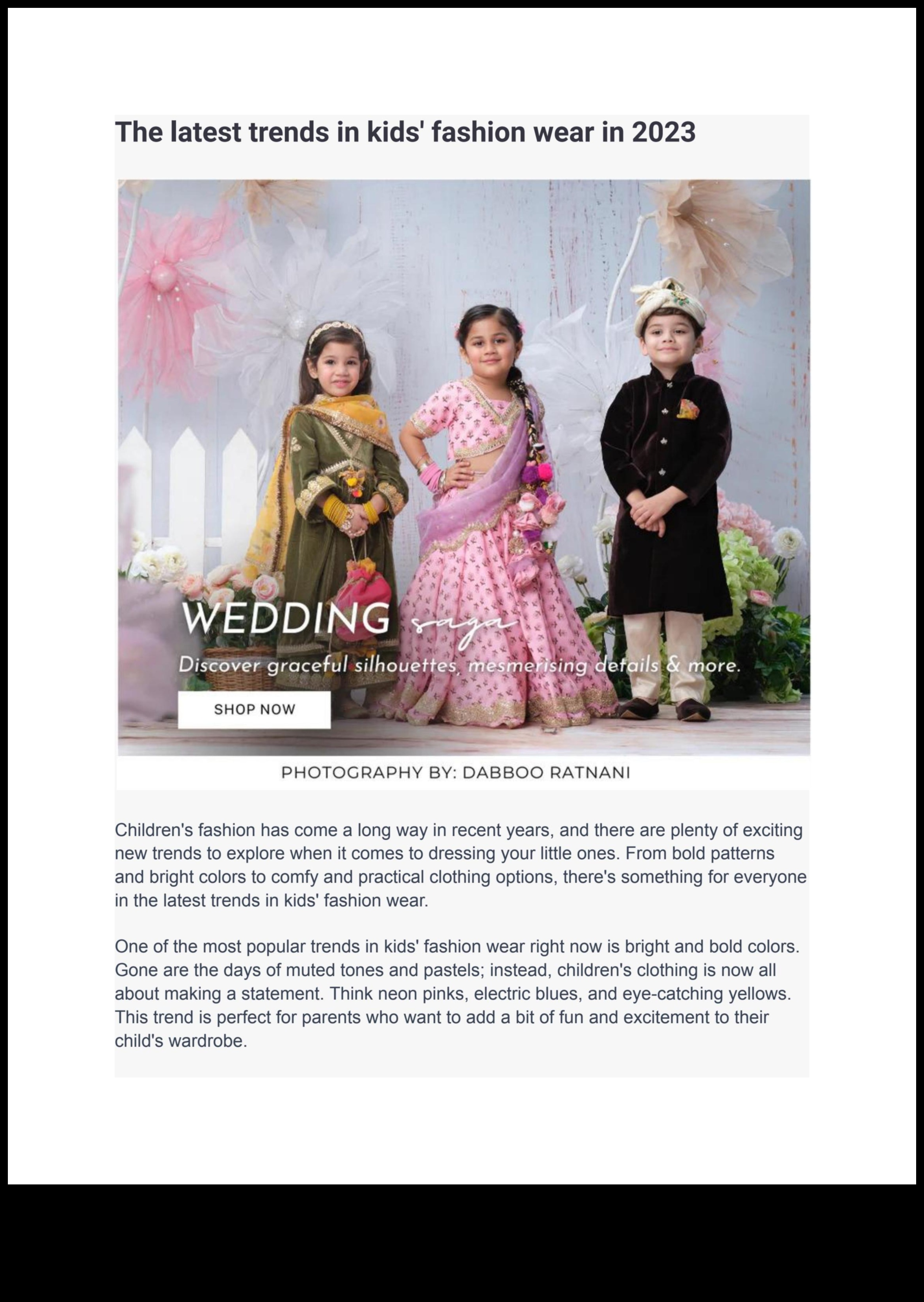 פאשניסטות קטנות: תלבושות טרנדיות לילדים לכל אירוע