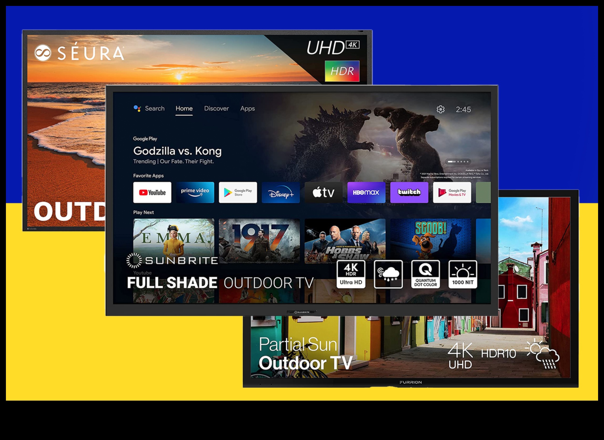 טיפול חזותי: טלוויזיות עם סצנות אווירה מרגיעות ותצוגות טבע