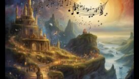 הרמוניה של נוף גן עדן: תווים מוזיקליים מהדהדים בשתיקה של החלל החיצון