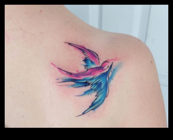 חלומות כרומטיים: קעקועים בצבעי מים שמקסימים בכל משיכה